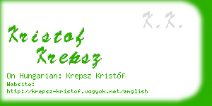 kristof krepsz business card